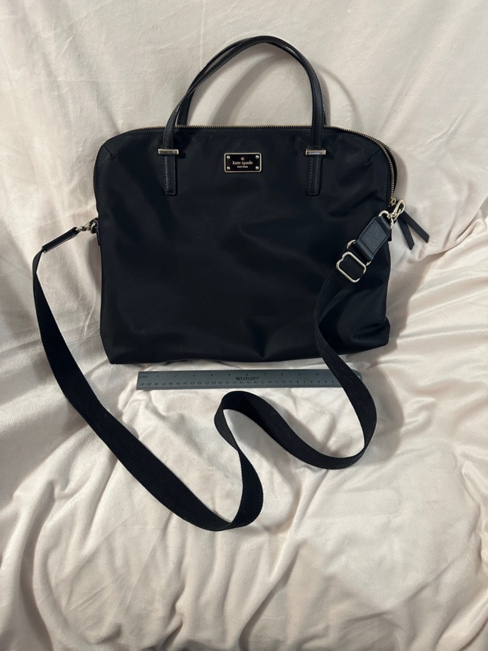 kate spade Black Nylon Laptop Bag with Removable Strap and Top Zip - Picture 6 of 6
